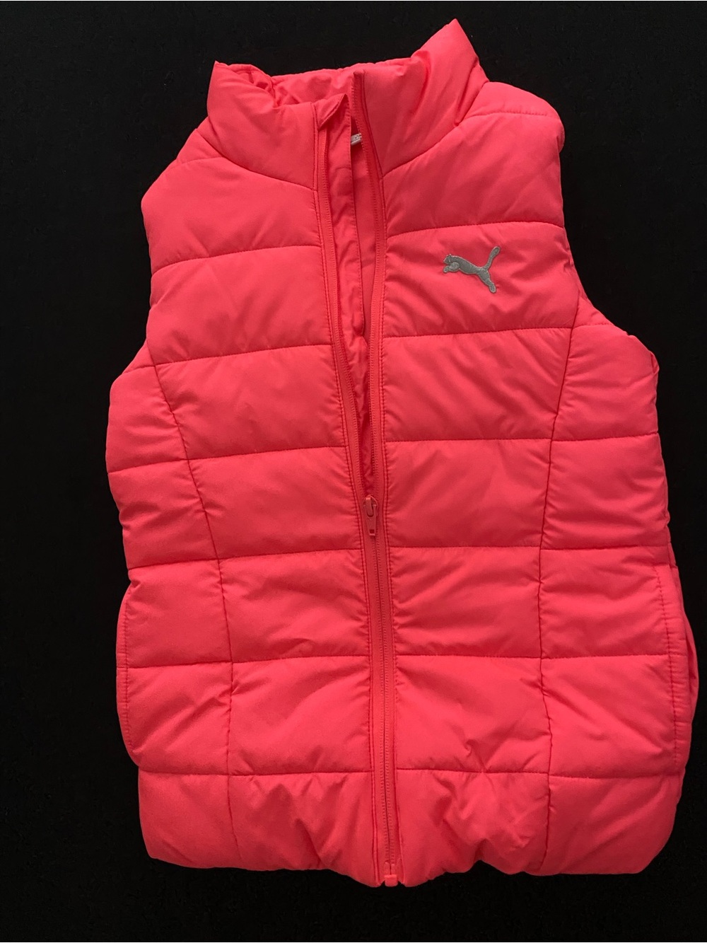 Puma Women's Coral Pink Quilted Puffer Vest